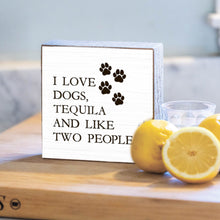 Load image into Gallery viewer, Personalized I Love Dogs Decorative Wooden Block
