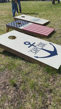 Load and play video in Gallery viewer, Personalized Monogram Cornhole Game Set
