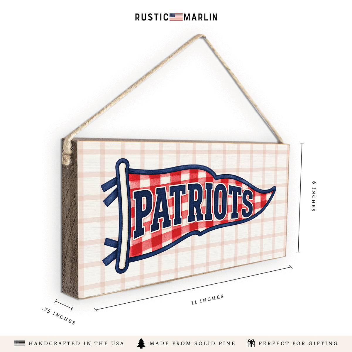 Patriots Banner Twine Sign