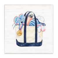 Running Boat Tote Block Sign