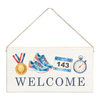 Running Icons Welcome Twine Sign