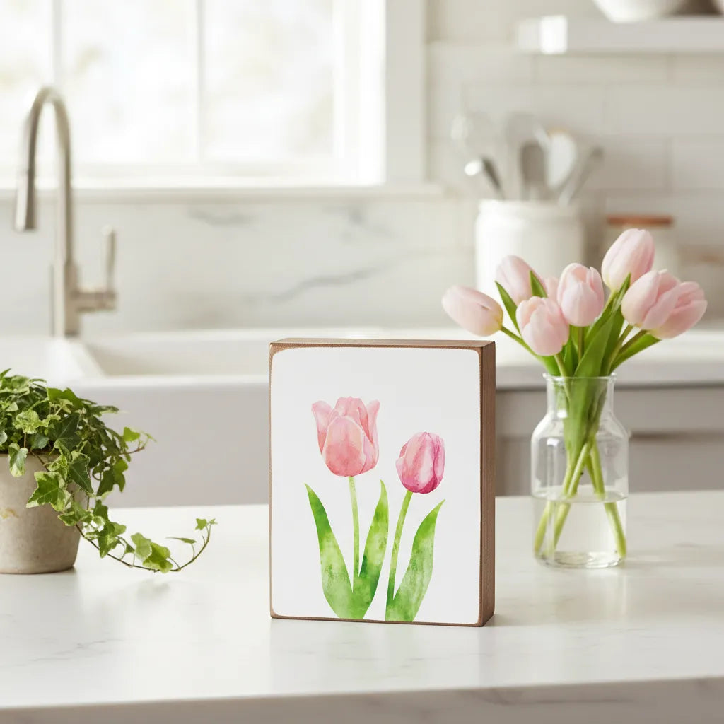 Tulips Block Sign