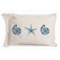 Blue Shell Starfish Pillow