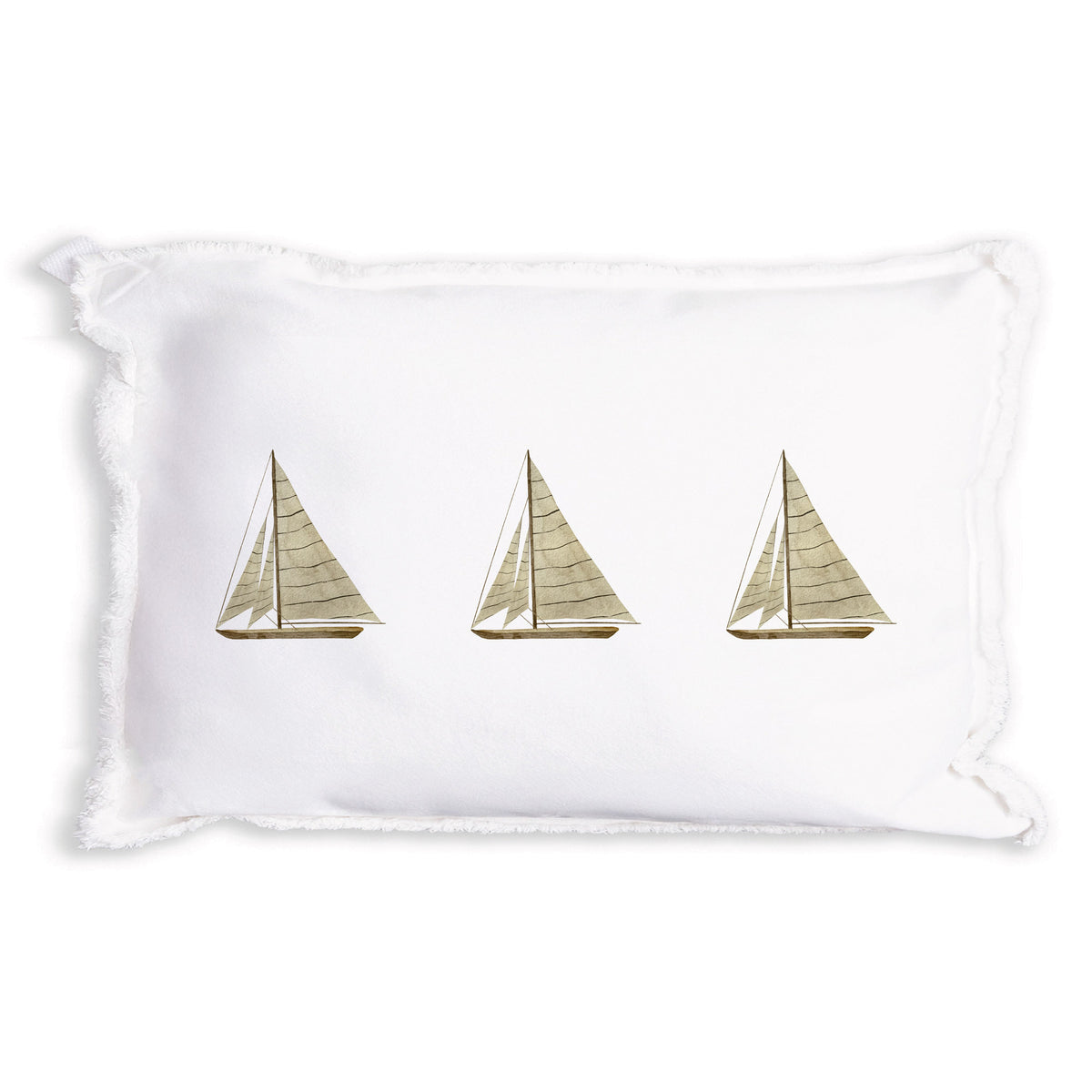 Striped Sailboats Pillow