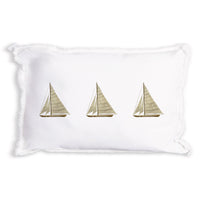Striped Sailboats Pillow