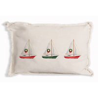 Sailboat Wreath Pillow