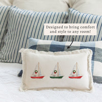 Sailboat Wreath Pillow