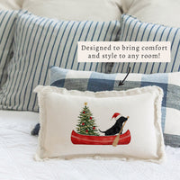 Christmas Dog Canoe Pillow