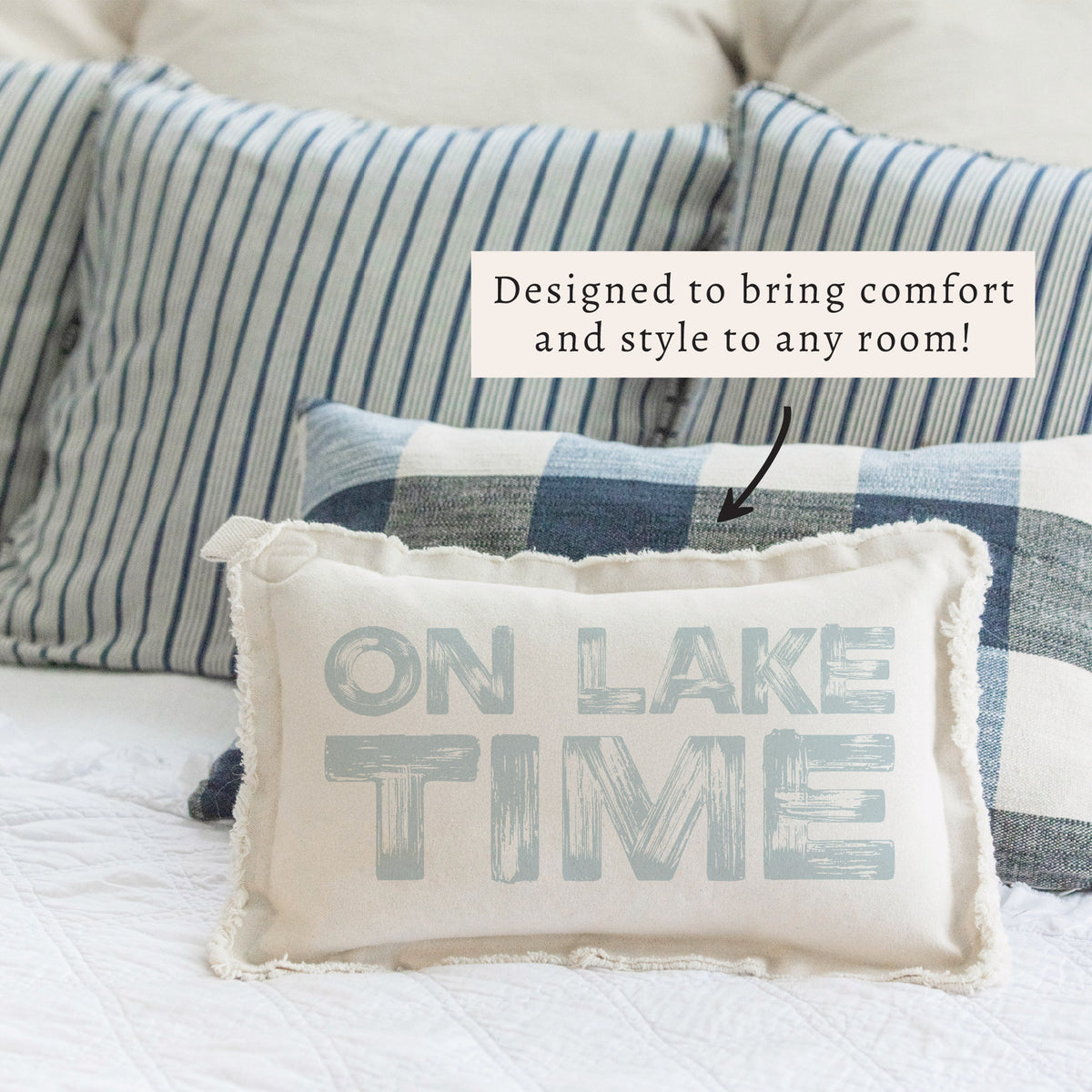 On Lake Time Pillow