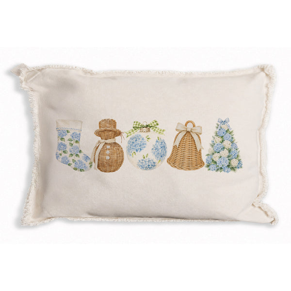 Holiday Hydrangea Icons Pillow