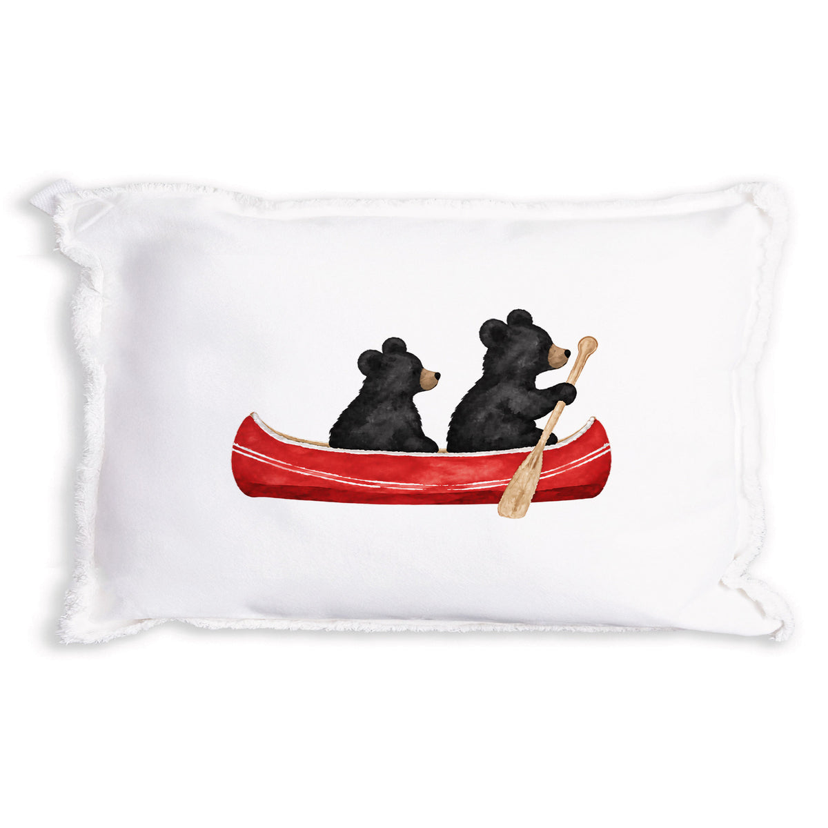Black Bear Canoe Pillow