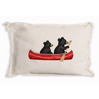 Black Bear Canoe Pillow