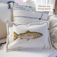 Trout Gingham Pillow