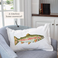 Trout Gingham Pillow