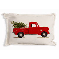Christmas Tree Truck Pillow