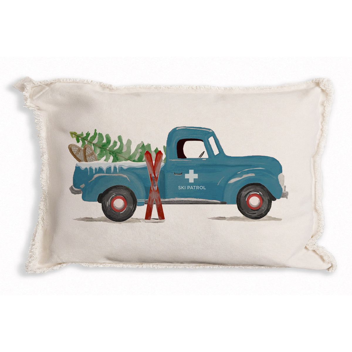 Ski Patrol Truck Pillow