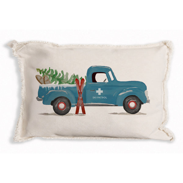 Ski Patrol Truck Pillow