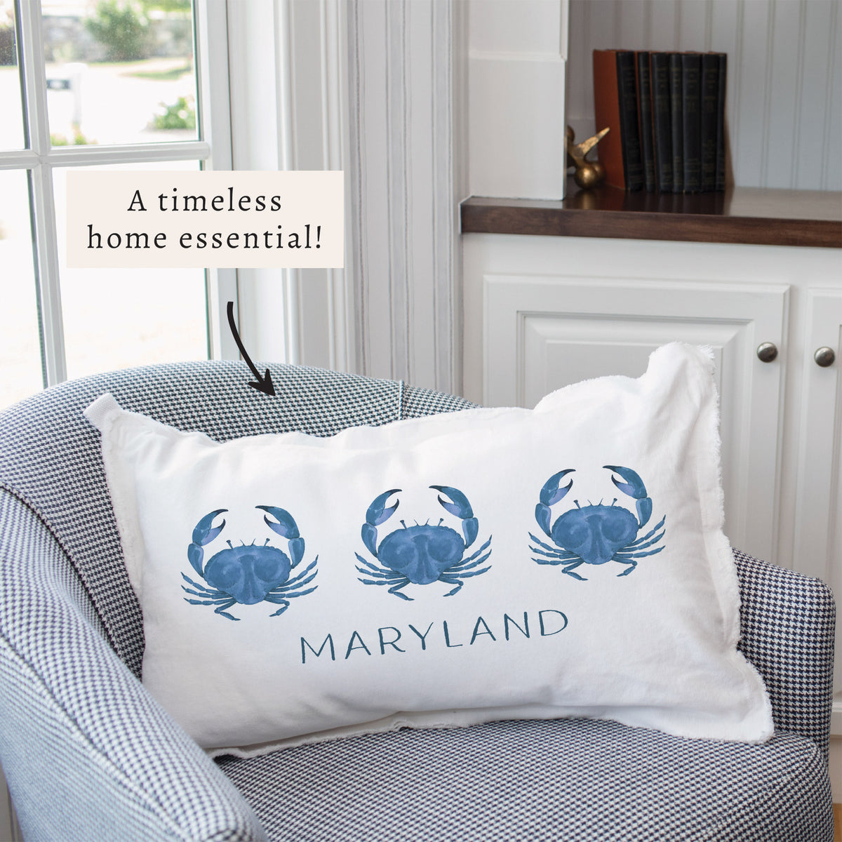 Blue Crab Personalized Pillow