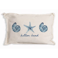 Blue Shell Starfish Personalized Pillow