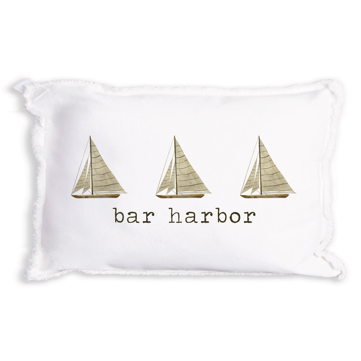 Striped Sailboats Personalized Pillow