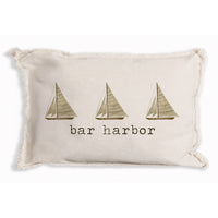 Striped Sailboats Personalized Pillow