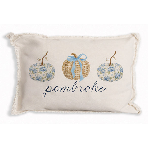 Coastal Pumpkins Personalized Pillows