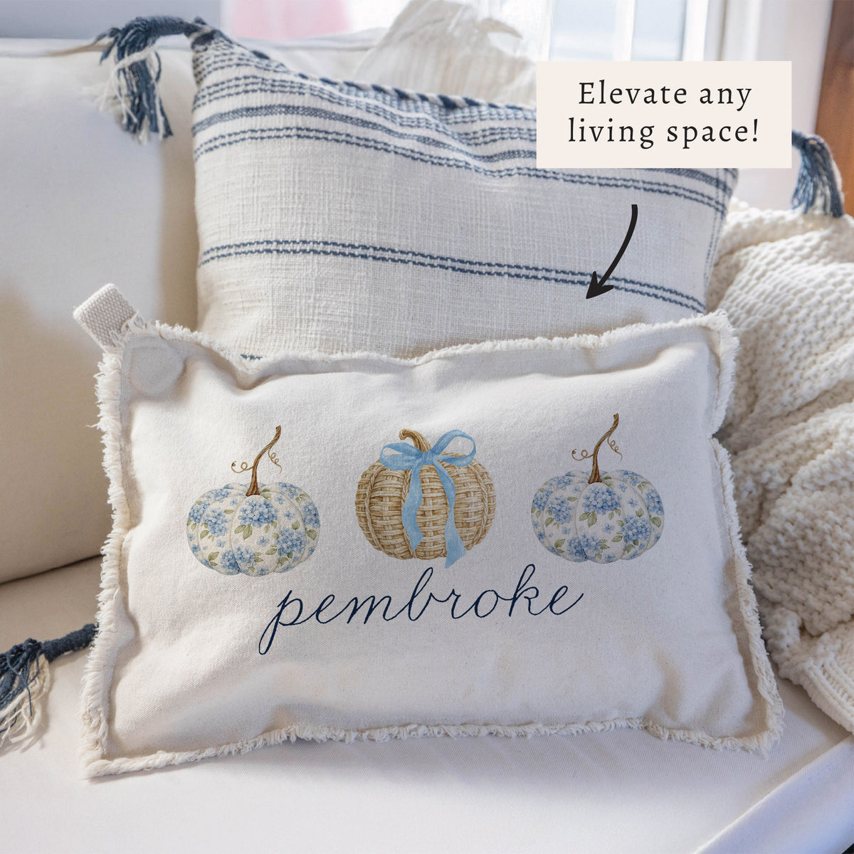 Coastal Pumpkins Personalized Pillows