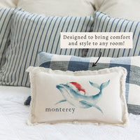 Holiday Whale Personalized Pillow