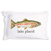 Trout Gingham Personalized Pillow