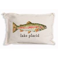 Trout Gingham Personalized Pillow