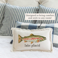 Trout Gingham Personalized Pillow