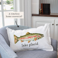 Trout Gingham Personalized Pillow