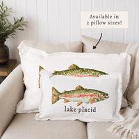 Trout Gingham Personalized Pillow