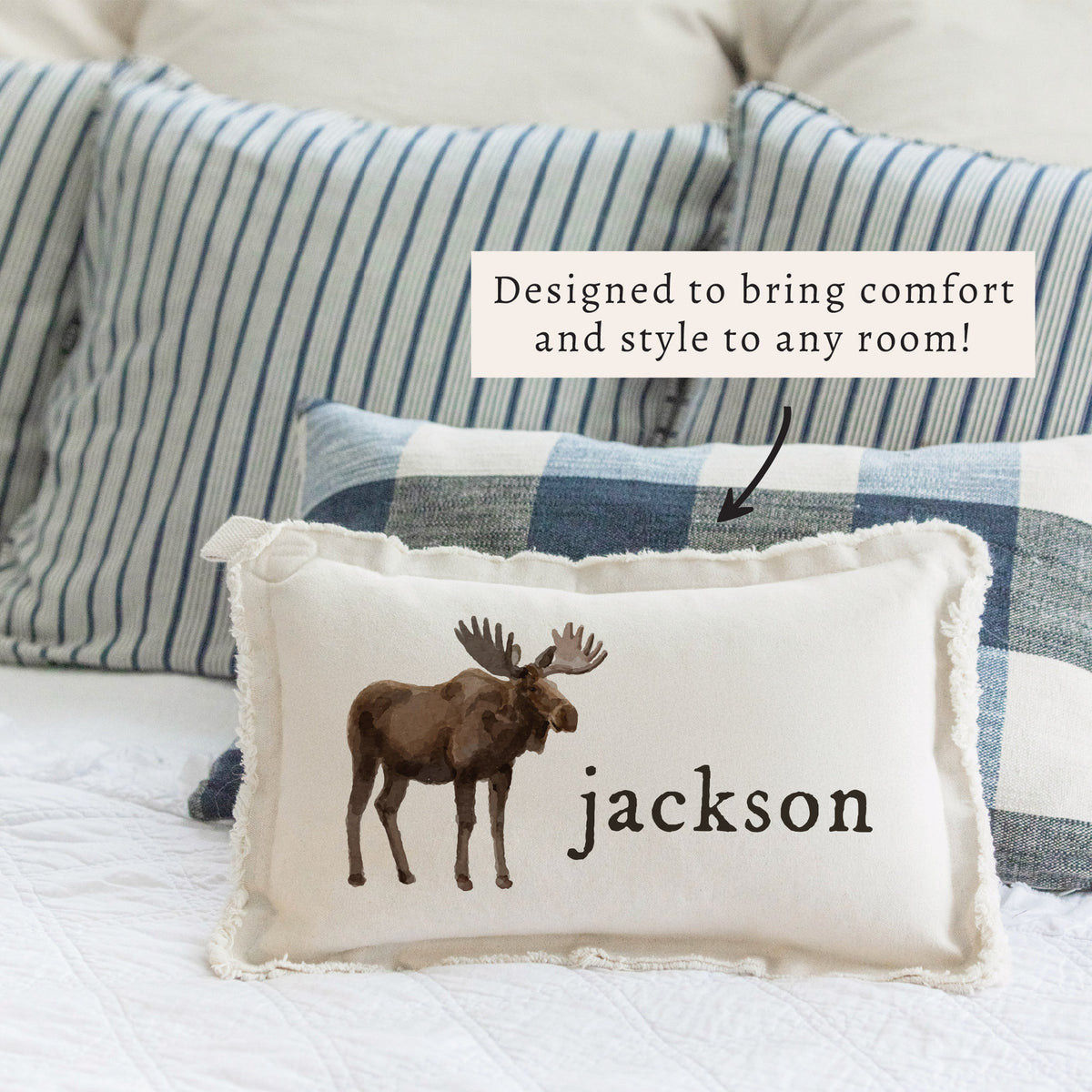 Moose Personalized Pillow