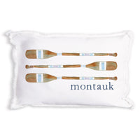 Striped Oars Personalized Pillow