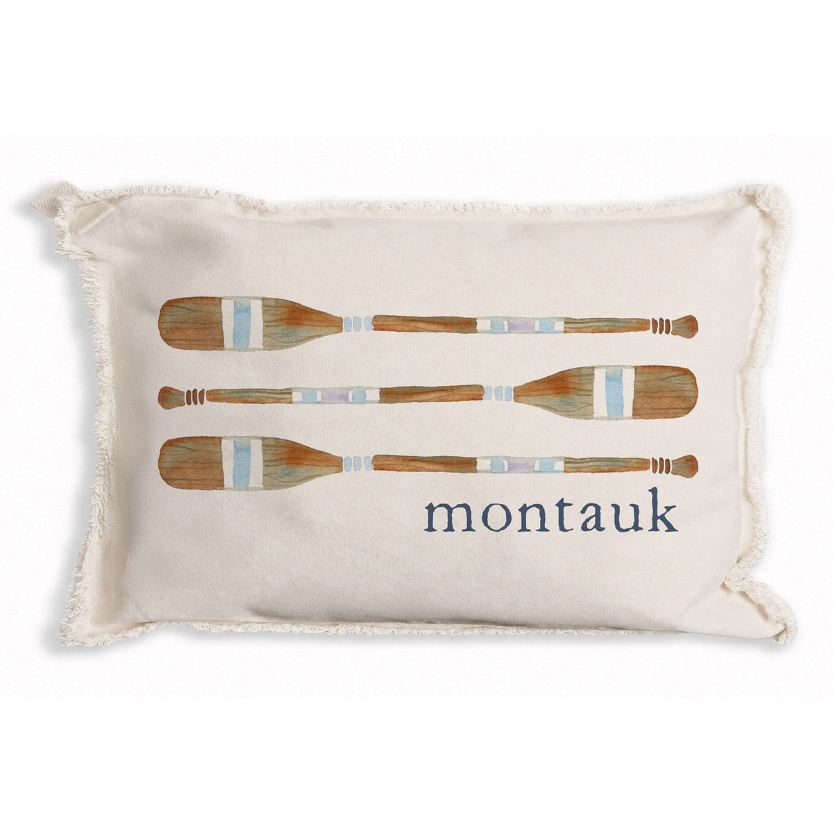 Striped Oars Personalized Pillow