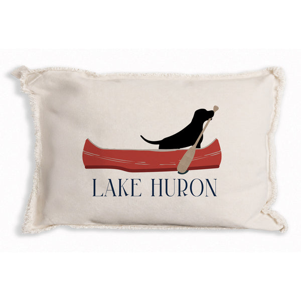 Dog Canoe Personalized Pillow