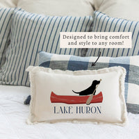 Dog Canoe Personalized Pillow