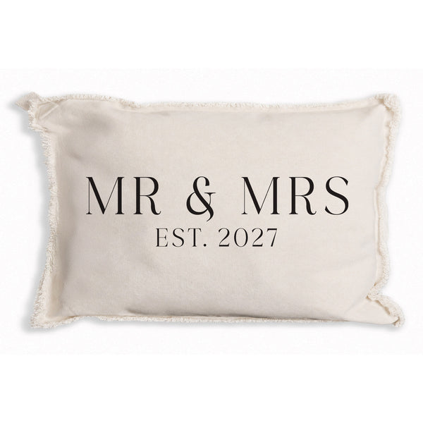 Mr & Mrs Established Personalized Pillow