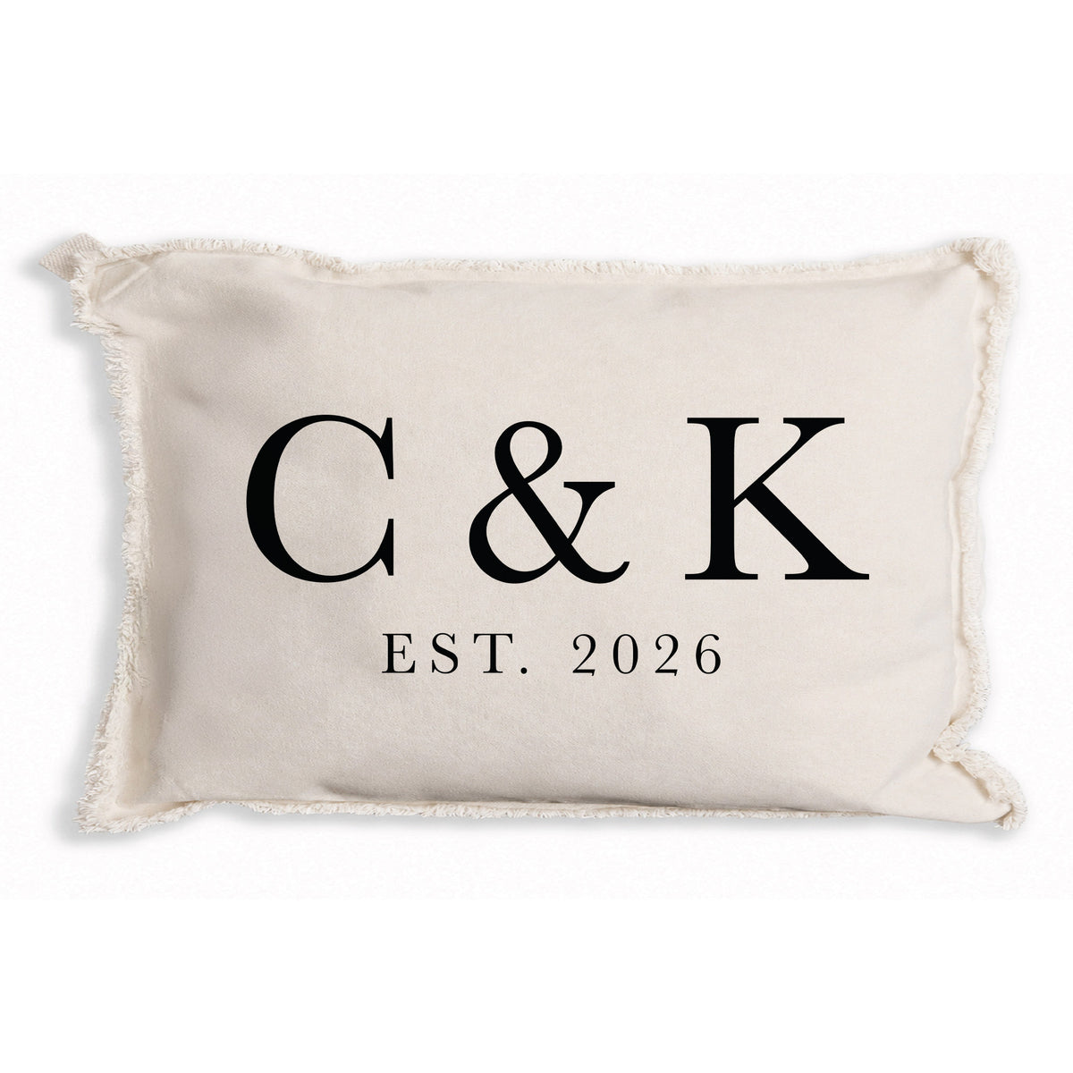 Initials Established Personalized Pillow