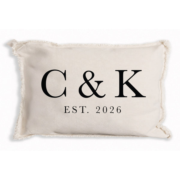 Initials Established Personalized Pillow