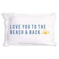 Love You To The Beach Sunset Pillow