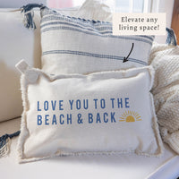 Love You To The Beach Sunset Pillow