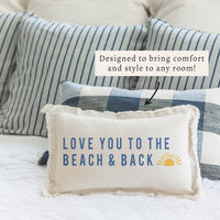 Love You To The Beach Sunset Pillow
