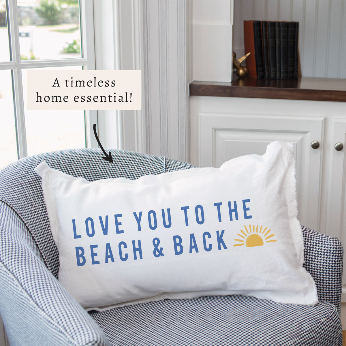 Love You To The Beach Sunset Pillow