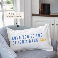Love You To The Beach Sunset Pillow
