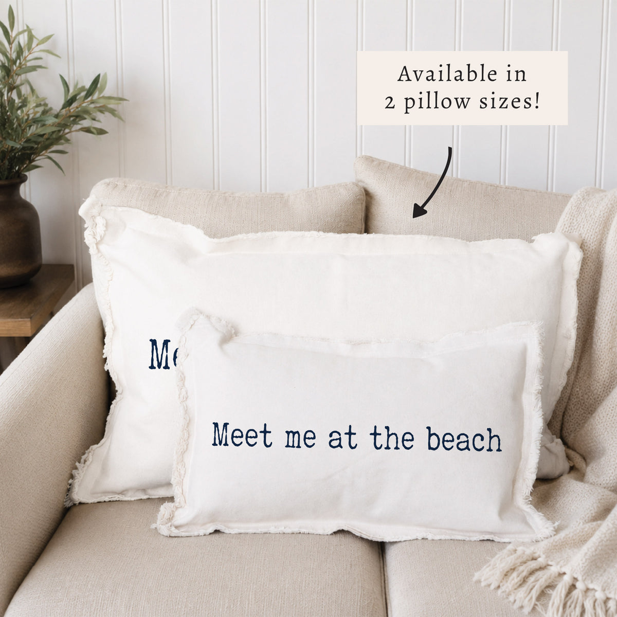 Meet Me At The Beach Pillow