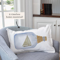 Sailboat In A Bottle Pillow