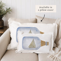 Sailboat In A Bottle Pillow