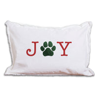 Joy Paw Print Lumbar Pillow